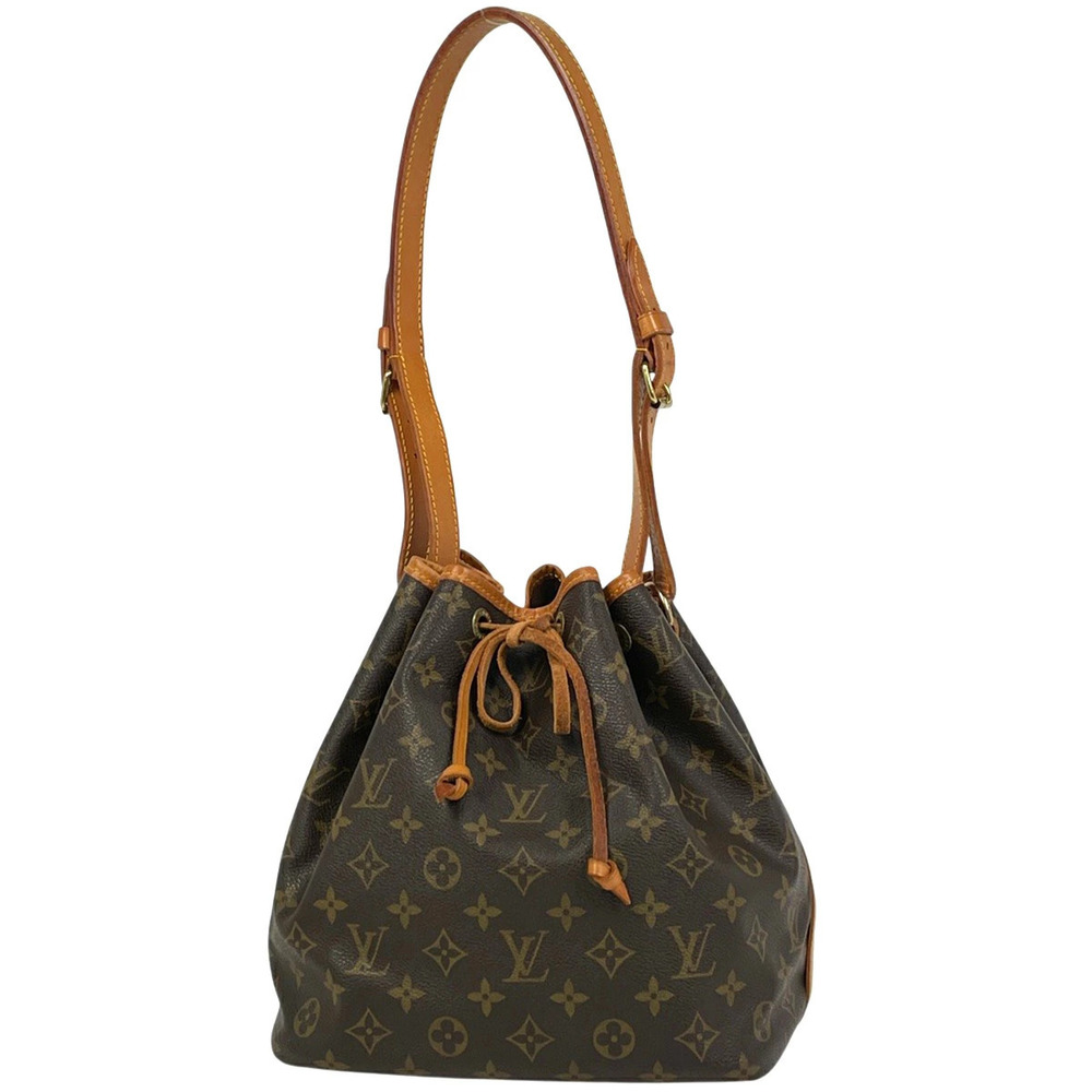 Louis Vuitton Noe Shoulder Hobo Drawstring Shoulder Bag Monogram Brown